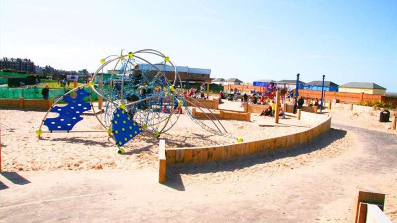 Adventure playground at Beach and Marine Gardens in Fleetwood Adventure playground at Beach and Marine Gardens in Fleetwood