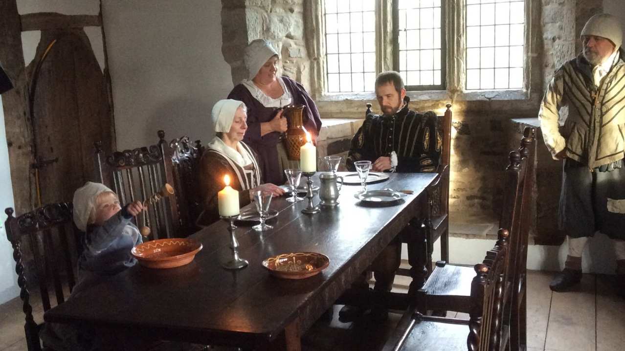 People in historical clothing The 1620s House And Garden in Coalville