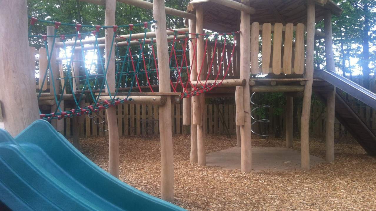 Play area at Dino Park in Dumfries Play area at Dino Park in Dumfries