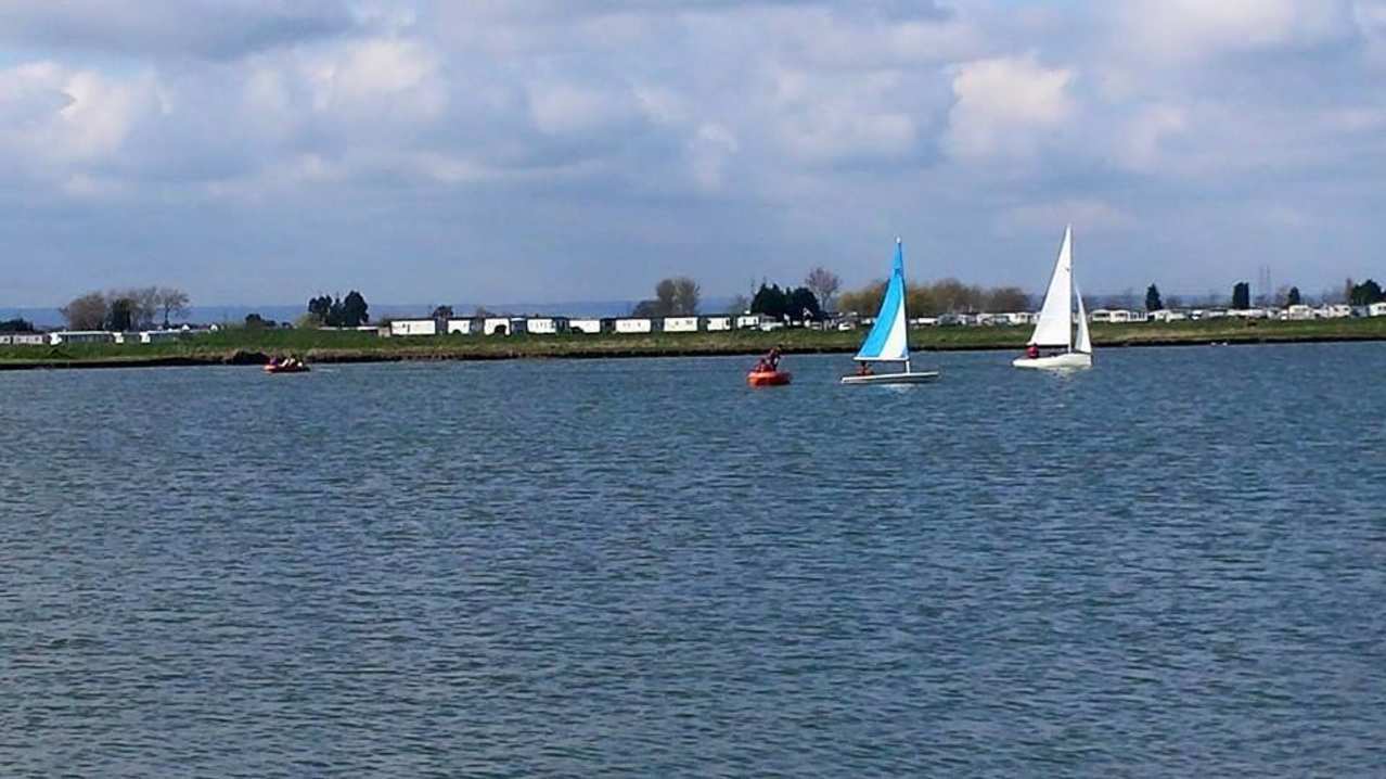 People sailing at Bartons Point Coastal Park in Sheerness People sailing at Bartons Point Coastal Park in Sheerness