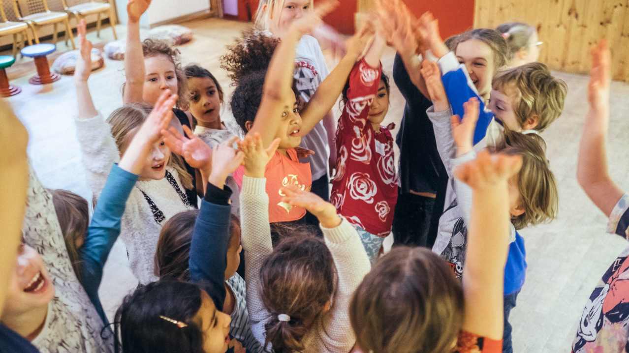 Kids at Polka Theatre in Wimbledon