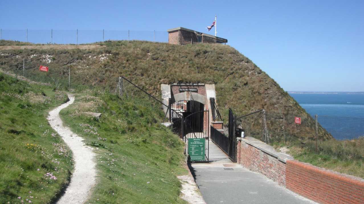 Entrance to The Needles Old Battery in Alum Bay Entrance to The Needles Old Battery in Alum Bay