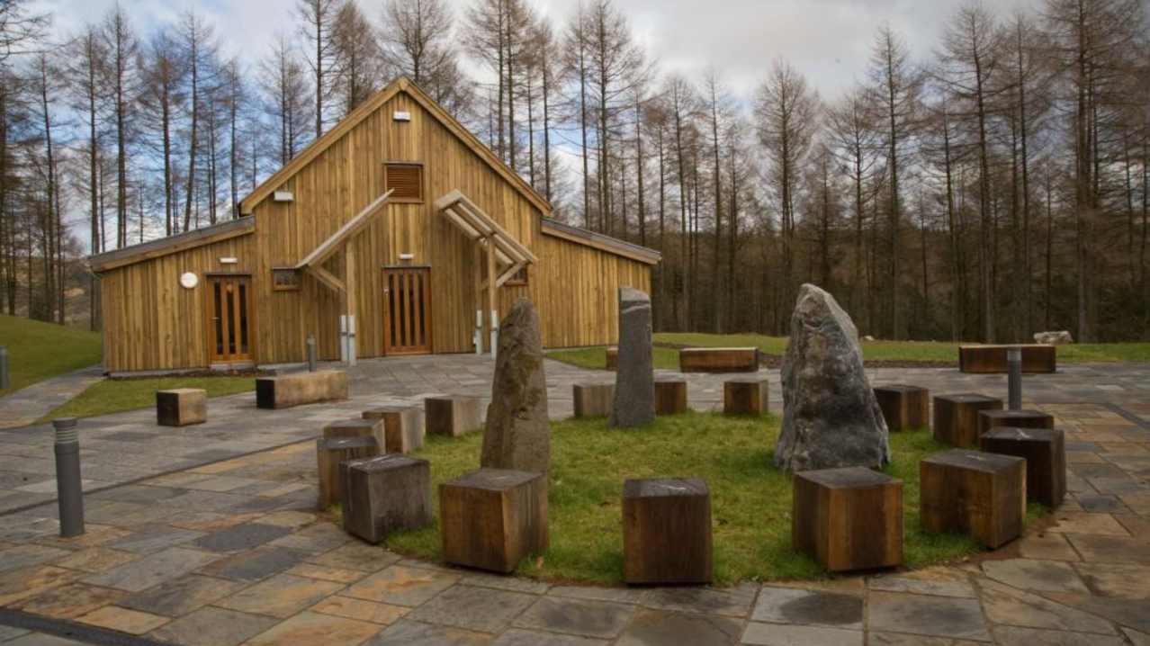 Outside view of Garwnant Visitor Centre in Merthyr Tydfil Outside view of Garwnant Visitor Centre in Merthyr Tydfil