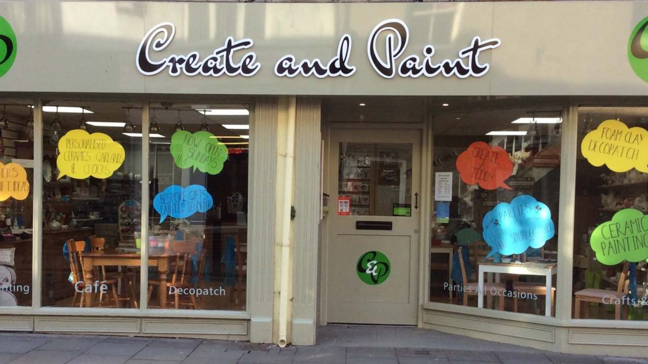 Outside view of Create and Paint in Darlington Outside view of Create and Paint in Darlington