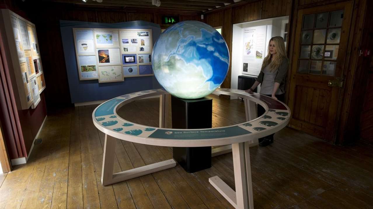 Woman in Earth Room at Fair Maids House Visitor and Information in Perth