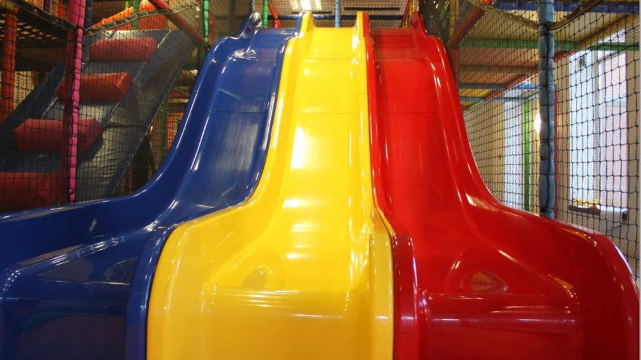 Soft play slides at Go Wild Bury Soft play slides at Go Wild Bury