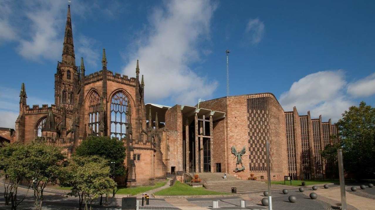 Outside view of Coventry Cathedral Outside view of Coventry Cathedral