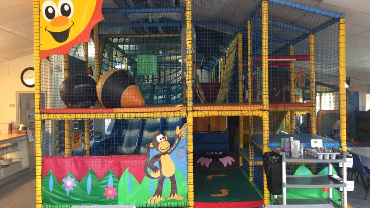 Indoor soft play frame at Cheeky Monkeys Play Barn in Fulbourn Indoor soft play frame at Cheeky Monkeys Play Barn in Fulbourn
