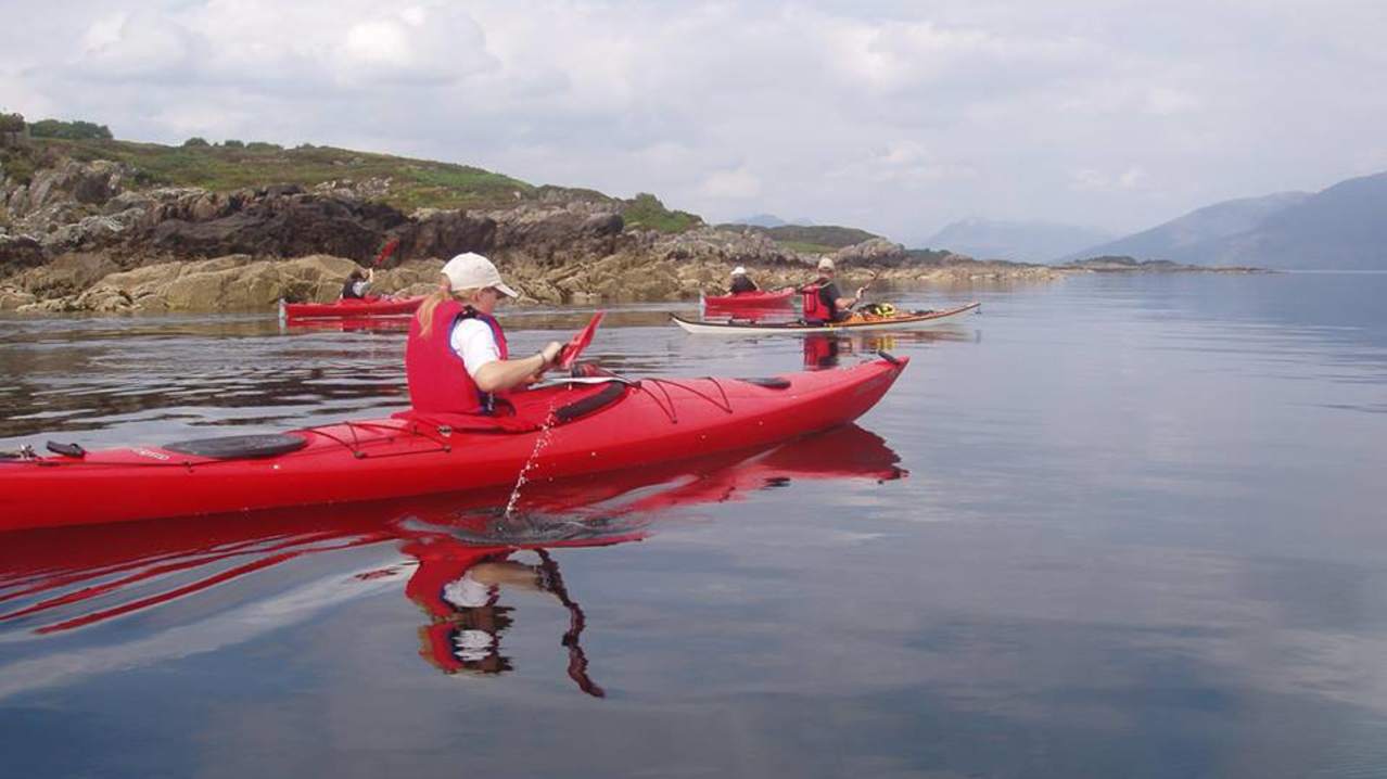 People kayaking at Stramash in Oban People kayaking at Stramash in Oban