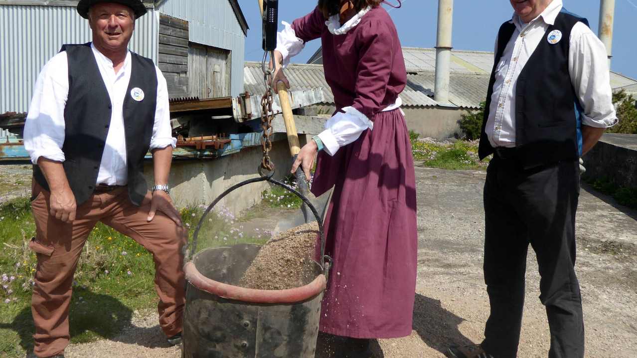Staff in costumes at Geevor Tin Mine in Penzance