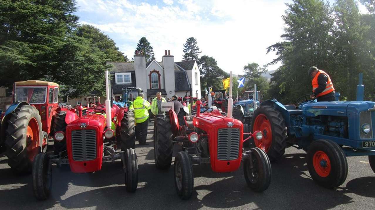 Tractors at Glenesk Retreat and Folk Museum in Tarfside