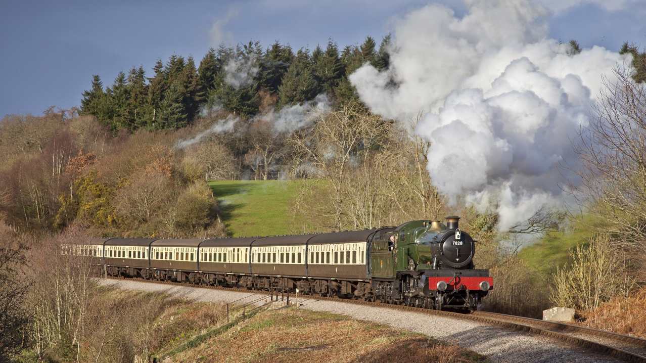 Steam train at West Somerset Railway in Minehead