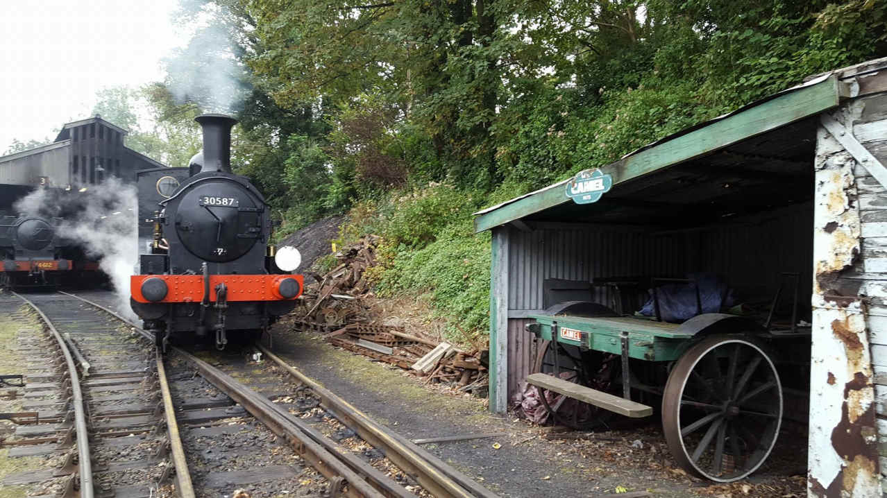 Steam train travelling at Bodmin and Wenford Railway Steam train travelling at Bodmin and Wenford Railway