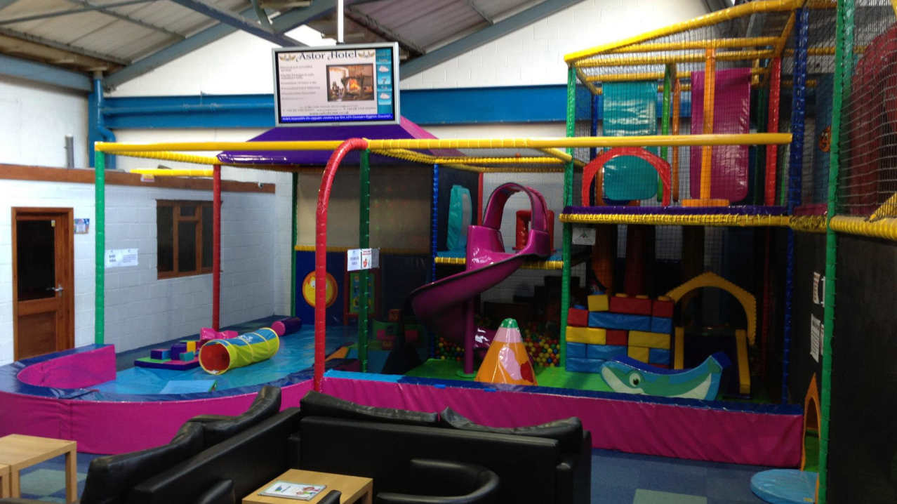 Indoor soft play frame and seating area at Drakes Den in Plymouth Indoor soft play frame and seating area at Drakes Den in Plymouth