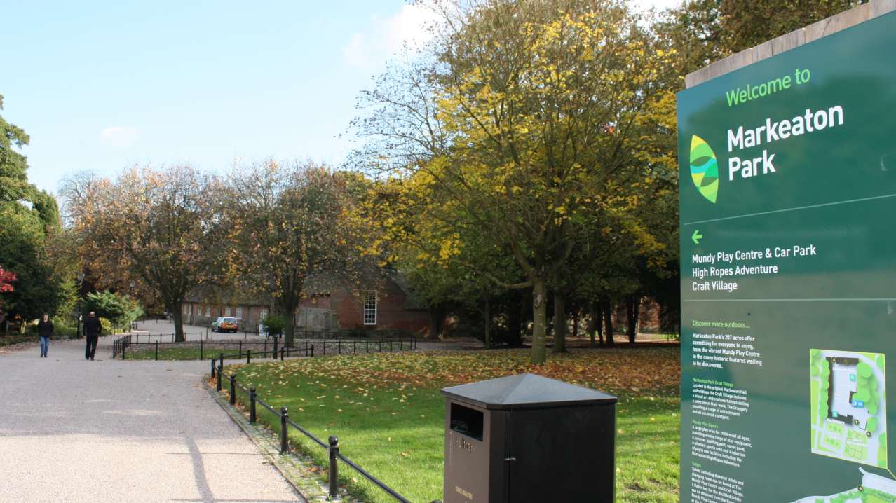 Entrance to Markeaton Park in Derby