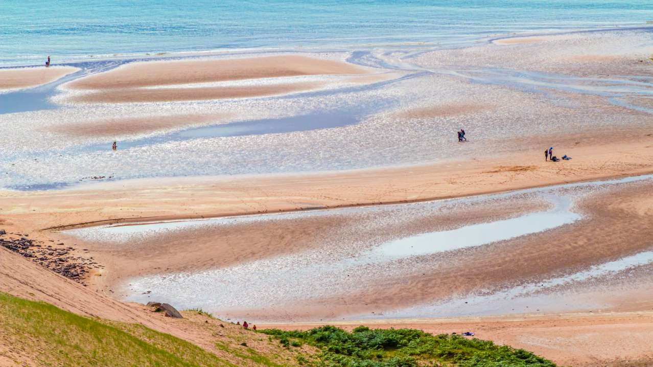 Hill top view of Applecross Beach in The Highlands