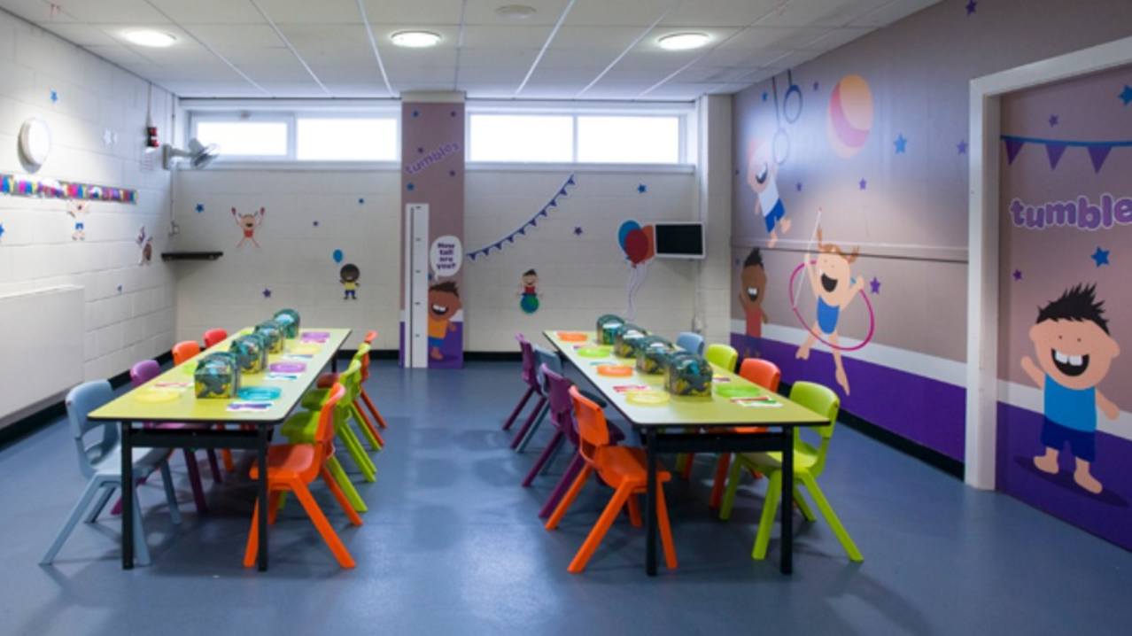 Party room at Tumbles at Portobello in Edinburgh