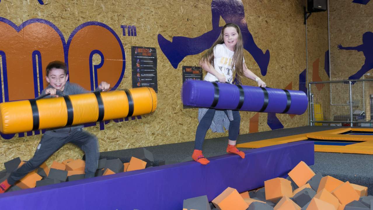 Kids playing at i-Jump Trampoline Park in Mansfield Woodhouse