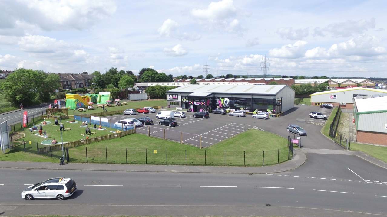 Outside view of Jump One Trampoline Park Barnsley Outside view of Jump One Trampoline Park Barnsley