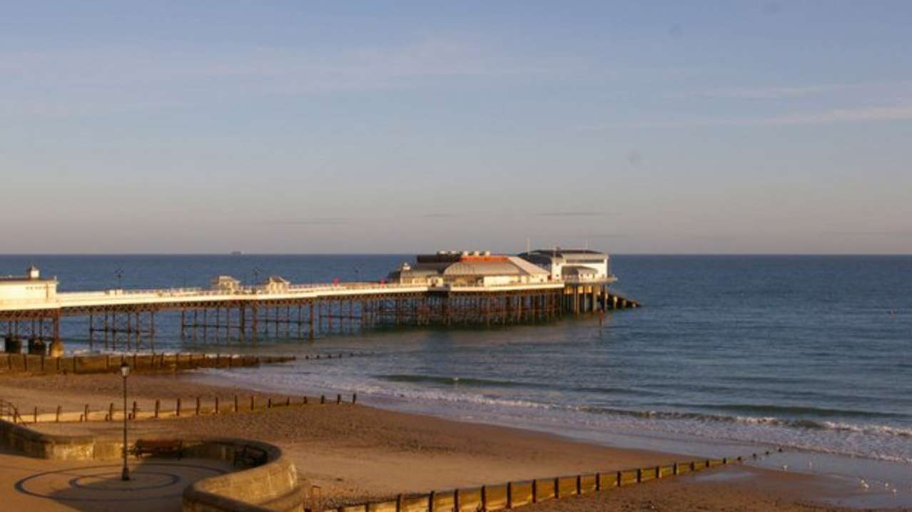 A view of Cromer Pier at Cromer Beach, Cromer A view of Cromer Pier at Cromer Beach, Cromer