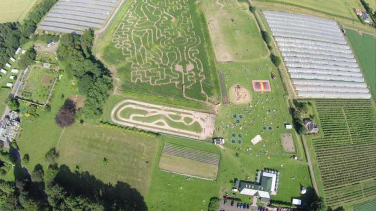 Cairnie fruit farm aerial 