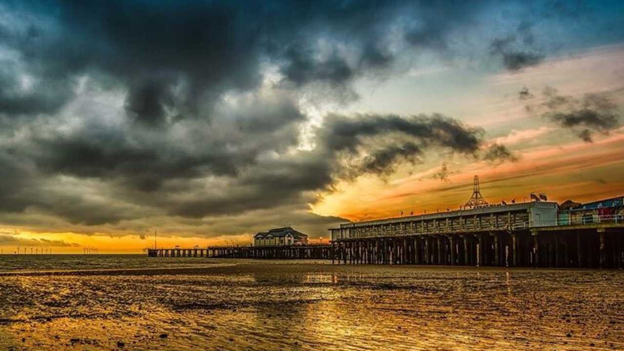 Pier at Clacton Beach Pier at Clacton Beach
