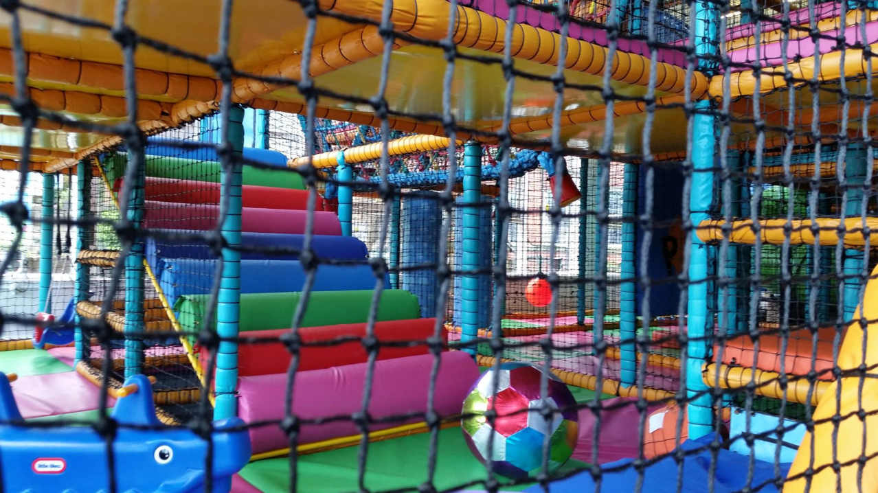 Inside soft play frame at Chucklebutties in Belper Inside soft play frame at Chucklebutties in Belper