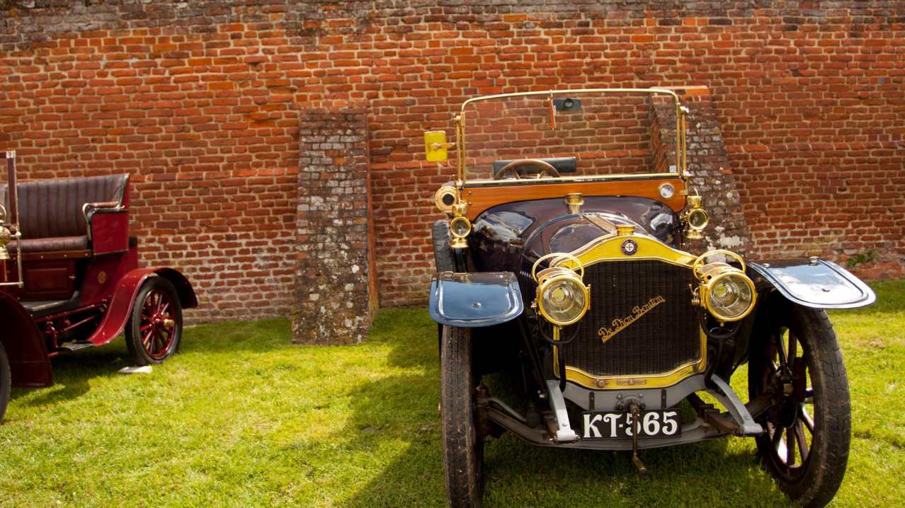 Vintage cars at The Cressing Temple Barns in Braintree