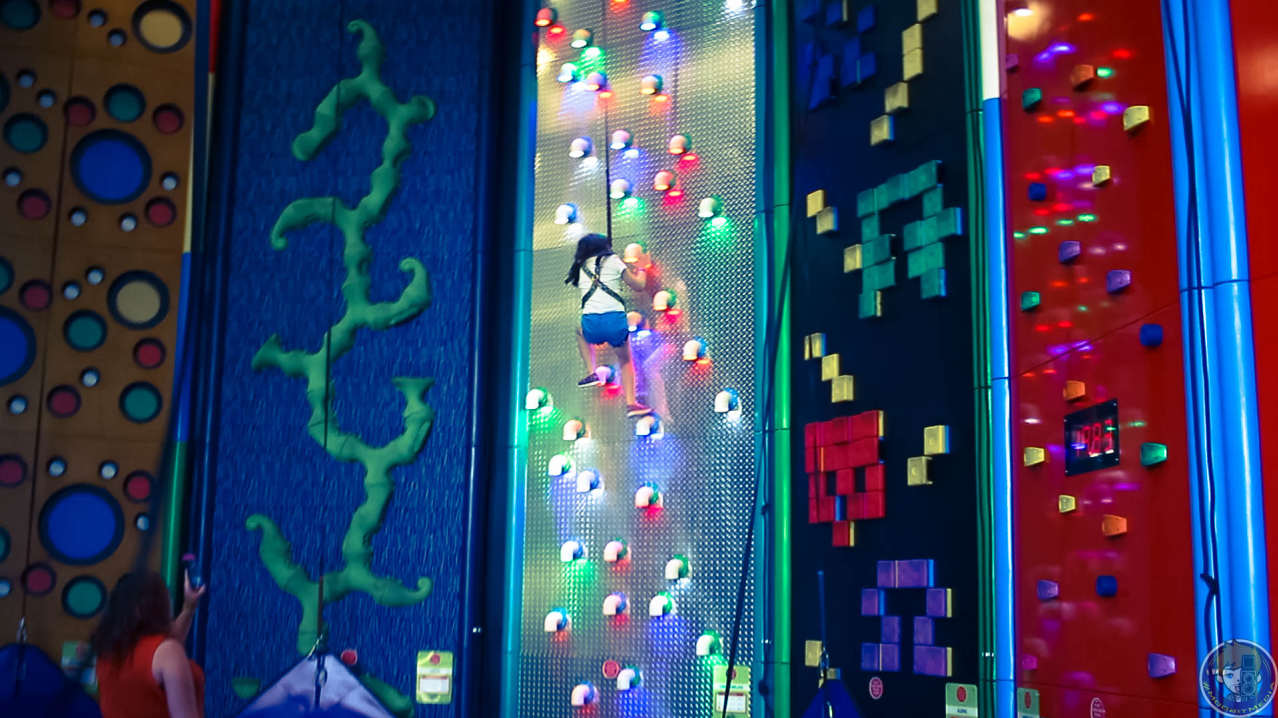 Girl climbing at Clip n Climb Nottingham