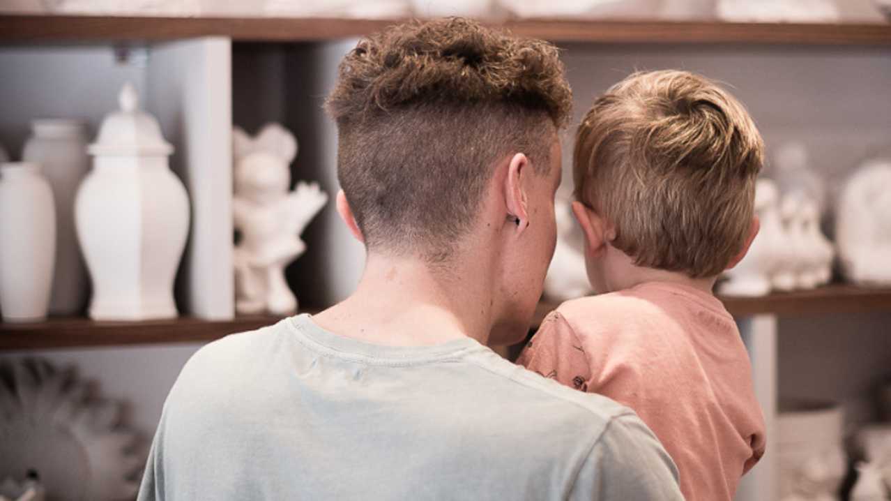 A little boy and his Dad looking at the pottery pieces at Pretty Pots Ceramic Cafe (Image Credit Pretty Pots Ceramic Cafe website) A little boy and his Dad looking at the pottery pieces at Pretty Pots Ceramic Cafe (Image Credit Pretty Pots Ceramic Cafe website)