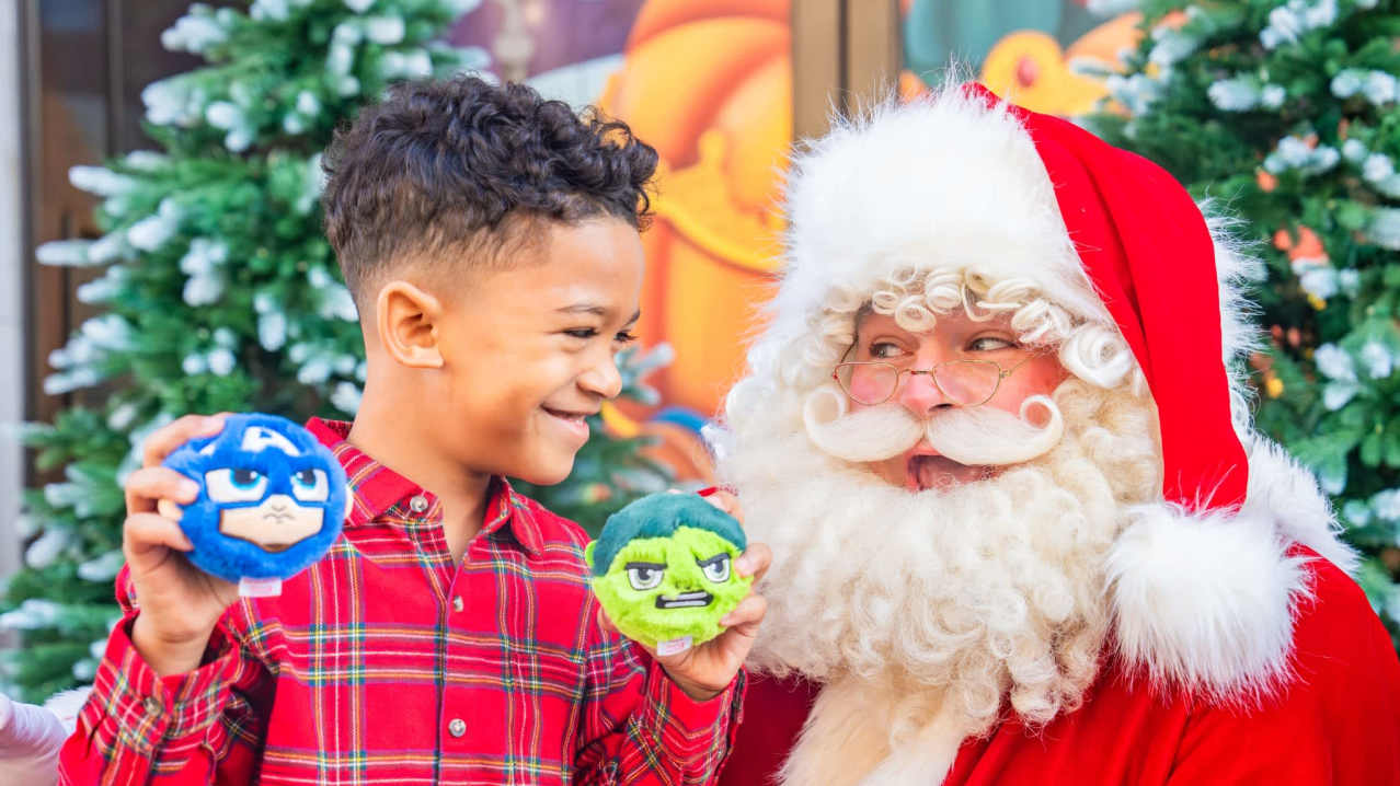 Boy visiting Father Christmas
