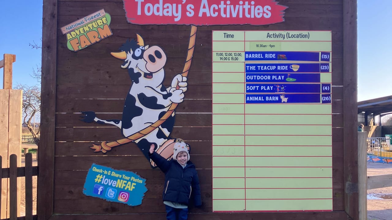 Our family visiting National Forest Adventure Farm