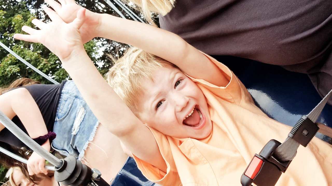 Living his best life on the big boy rides