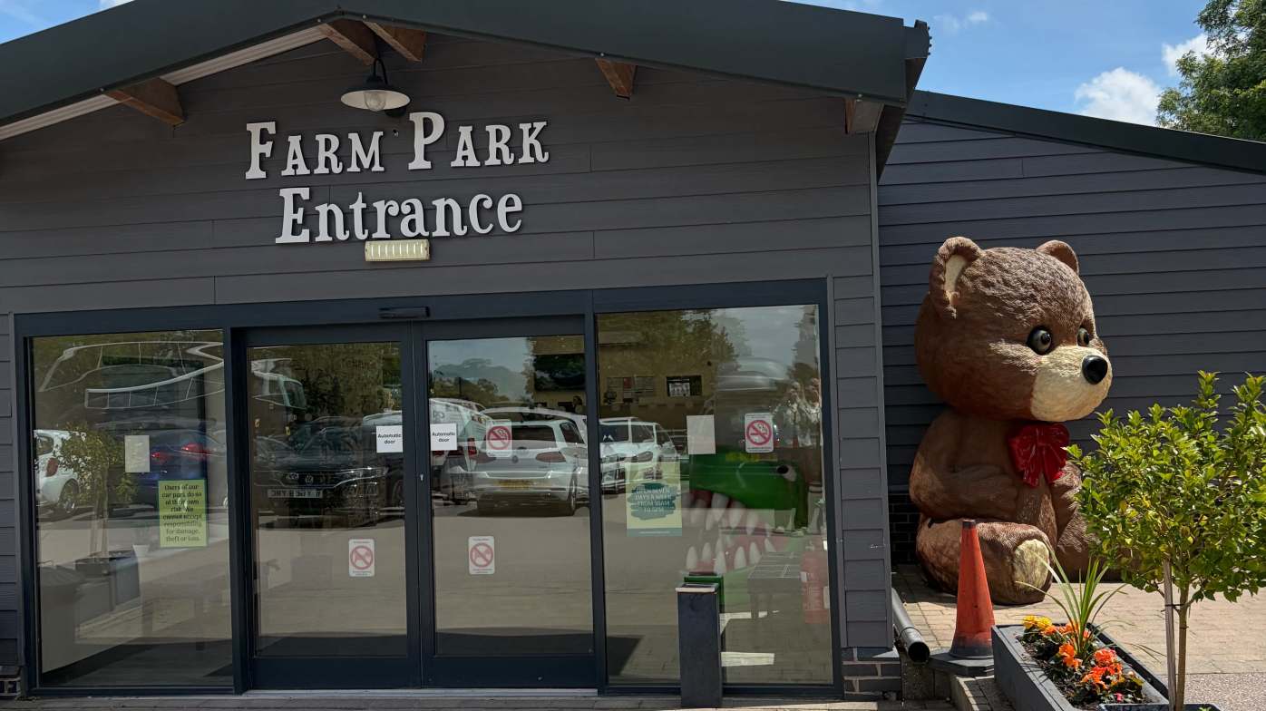 A nice greeting from a bear on our way in
