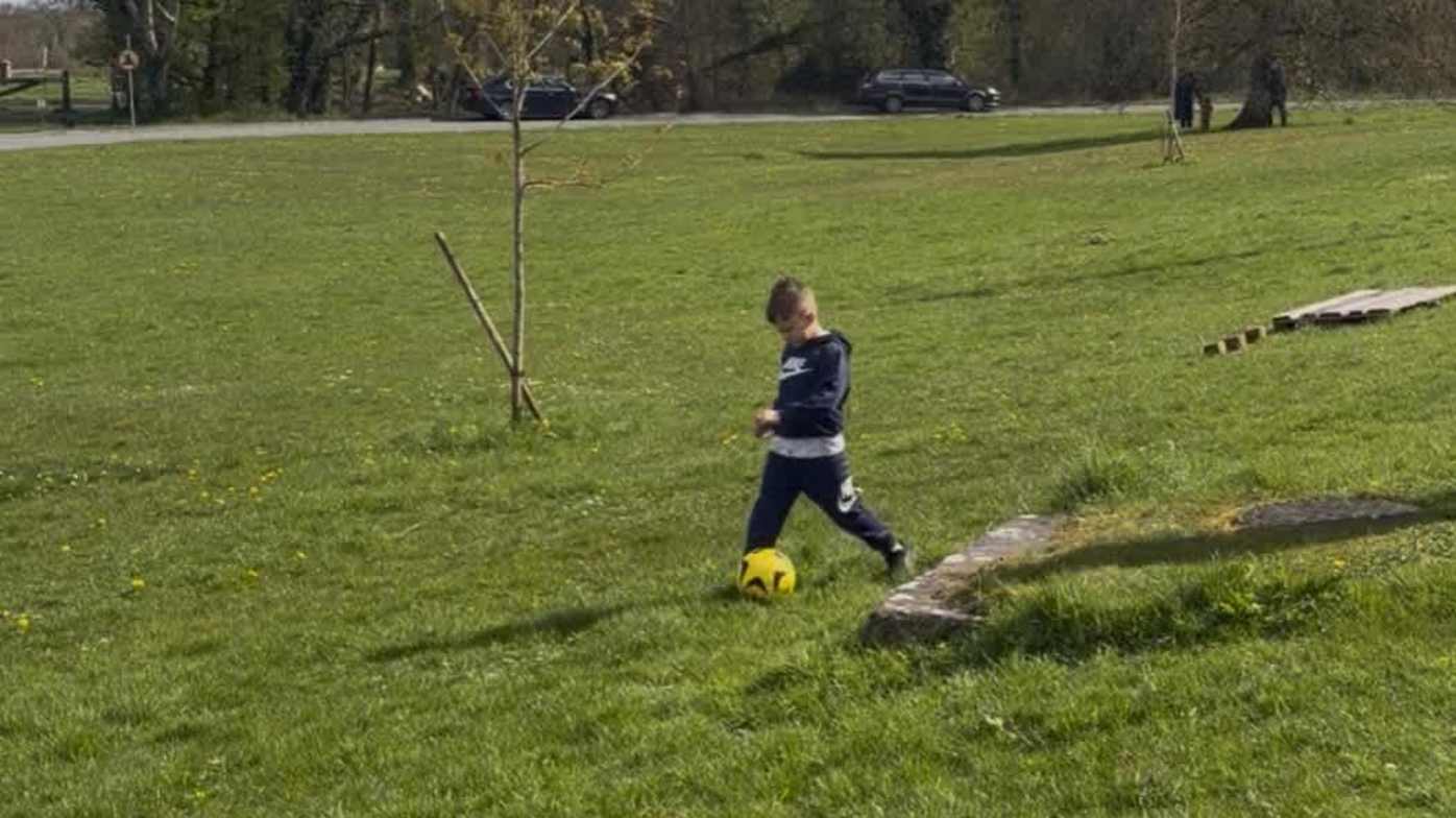 Space for our football crazy boy Space for our football crazy boy