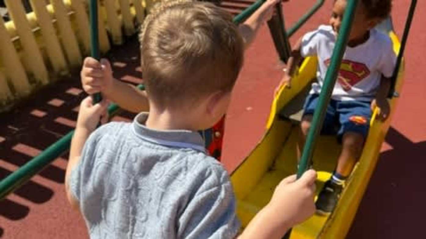 Banana swing within the play park Banana swing within the play park