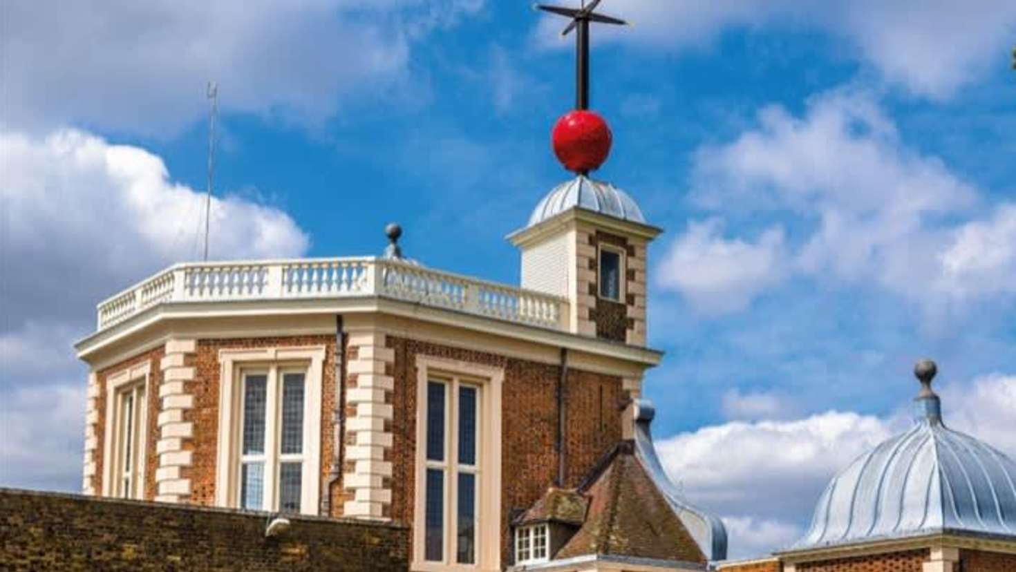 Close‑up of the Octagon Room at Royal Observatory Greenwich with red time ball