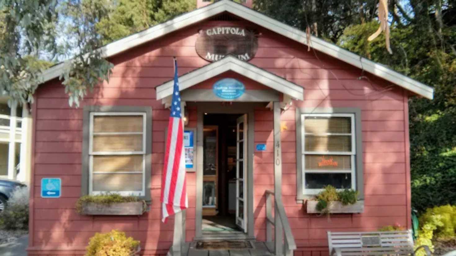 Museum entrance or historical building facade in Capitola Museum entrance or historical building facade in Capitola