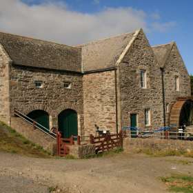 Outside view of Quendale Water Mill in Shetland Isles