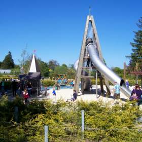 Families on playground at Craigtoun Country Park in St Andrews