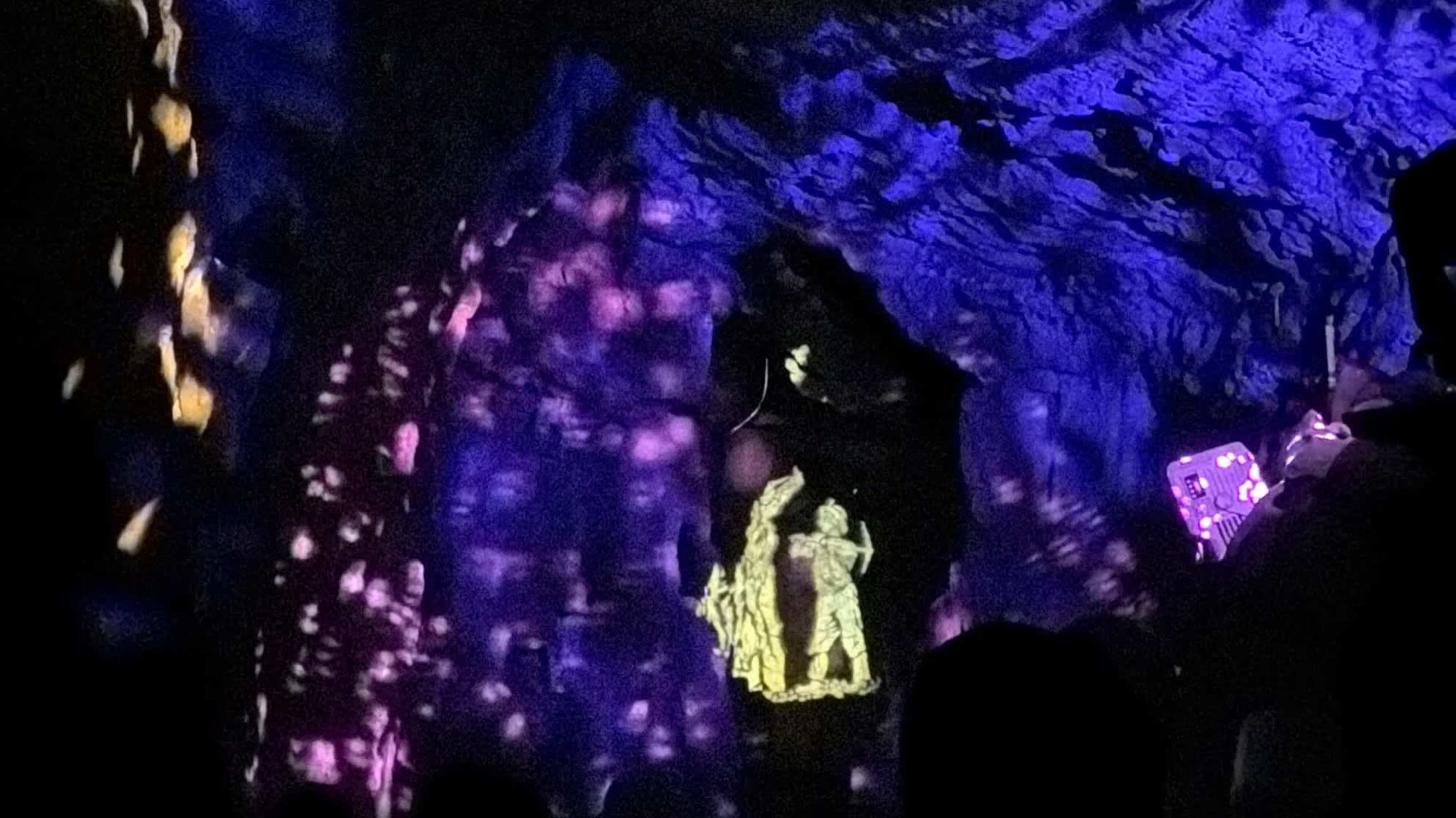 The light and sound show in the Masson Cavern