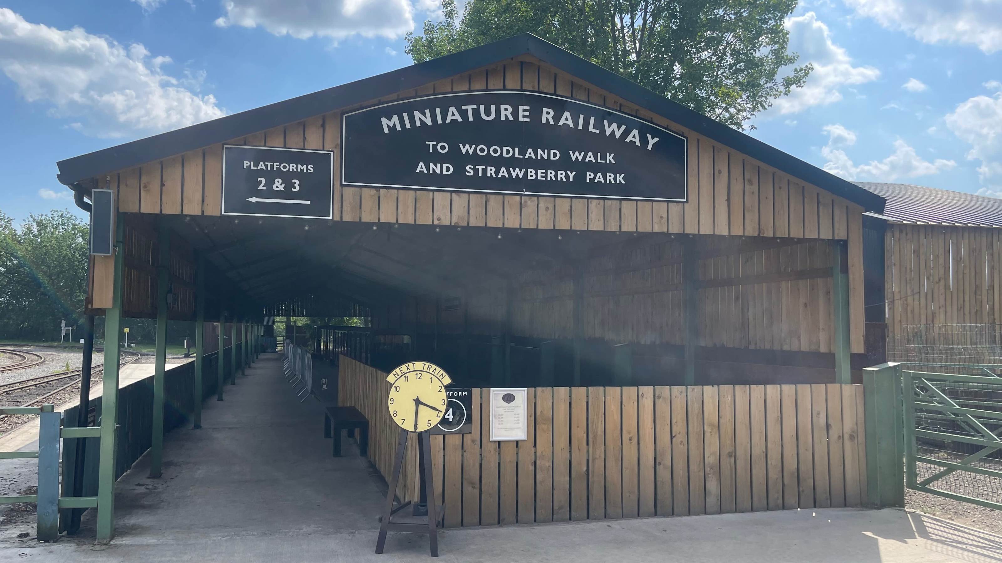 Miniature Railway station to Woodland Walk and Strawberry Park