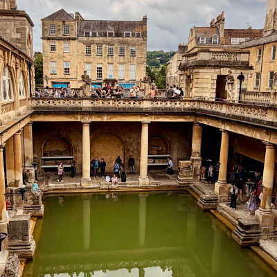 Our first glimpse of the Great Bath from the terrace. No photo quite does it justice – it’s one of those views that makes you stop, take a breath and simply take it all in.