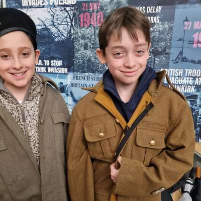 History comes alive when children can dress up and become part of the story at The Tank Museum, Dorset.