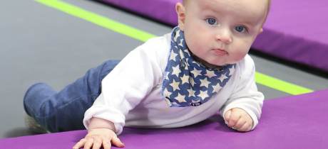 Baby at Jump Rush Trampoline Park in Morecambe