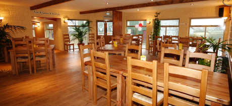 Restaurant seating area at Country Skittles in Hayle