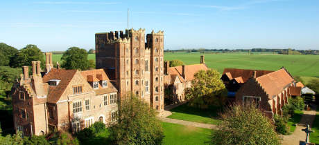 Aerial view of Layer Marney Tower in Colchester