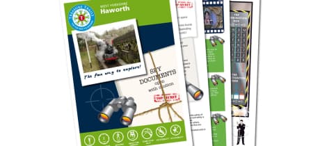 Map and booklet for The Haworth Spy Mission Trail