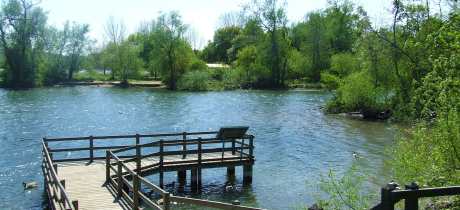 Pier on lake at Daventry Country Park