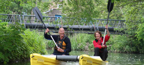 Couple in KataKanu at Channel Adventure in Taunton